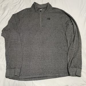 Cinch Men’s Size XXL 1/4 Zip Sweater Gray Pullover Herringbone MWK1100001 Jacket